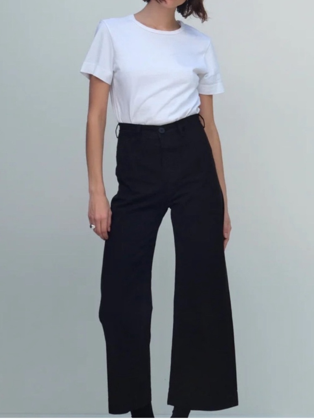 Jesse Kamm Black Sailor Wide-Leg pants size 2
